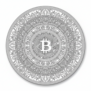 Bitcoin Mandala zum ausmalen